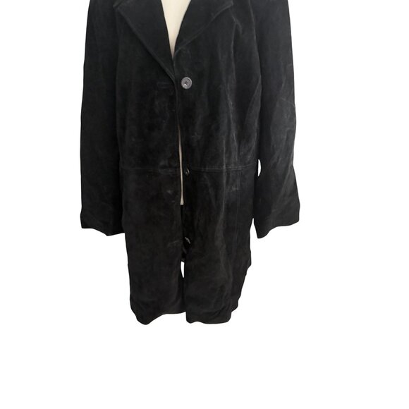 ALFANI Woman Black Sueded Leather Jacket Size 3X - Picture 2 of 9